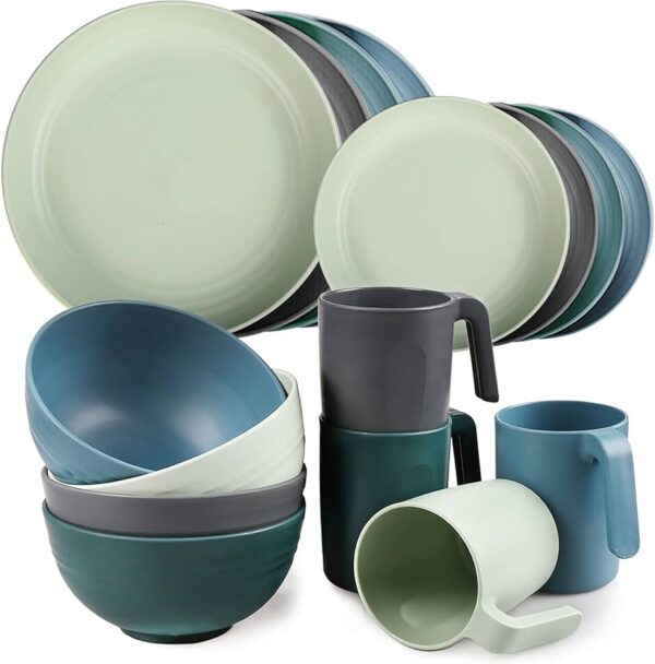 Unbreakable Plastic Dinnerware Set